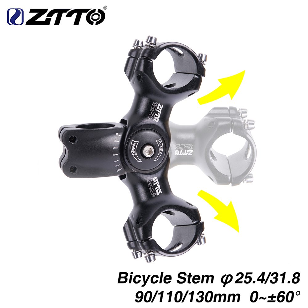 Bike Stem Riser - ZTTO Bicycle Adjustable Stem 31.8mm 25.4mm