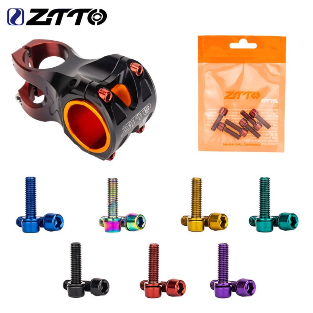 Bike Stem Riser - 6pcs Titanium-plated Bicycle Handlebar Stem Riser