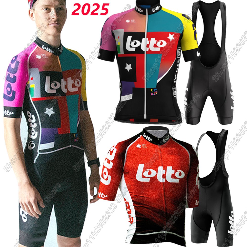 Cycling Gear Jersey - Lotto team 2025 cycling jersey set
