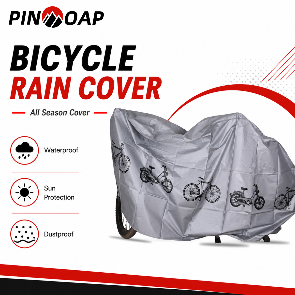 Cycling Gear For Rain - PINMOAP Universal Bicycle Rain Cover Waterproof