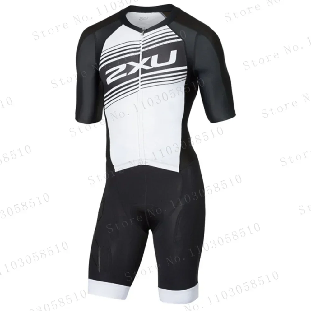 Cycling Gear Jersey - zxuful Black White Triathlon Suit Men's