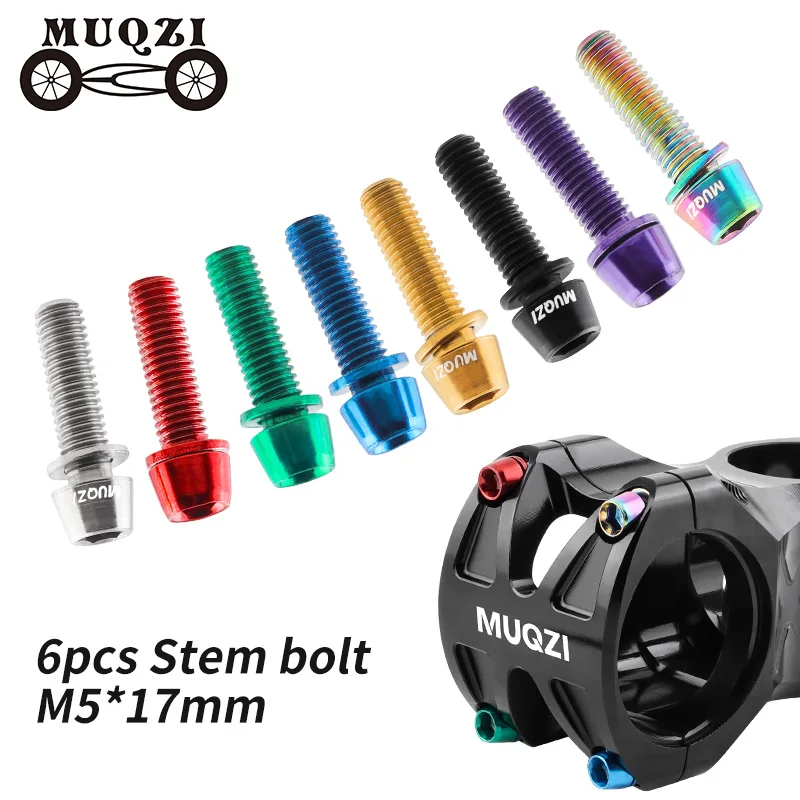 MUQZI 6pcs Stem Bolts M5x17mm  - огляд і ціна Bike Stem Riser