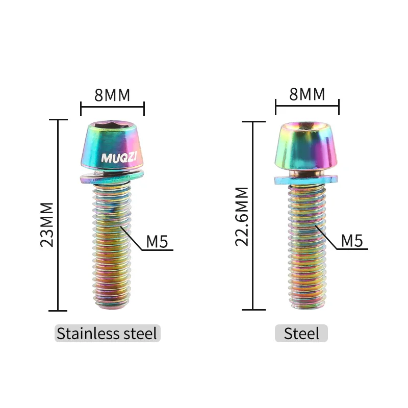 MUQZI 6pcs Stem Bolts M5x17mm  - огляд і ціна Bike Stem Riser